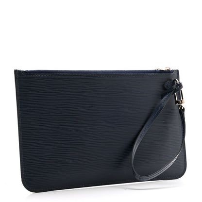 Louis Vuitton Epi Neverfull Pochette MM GM Indigo 3 of 9