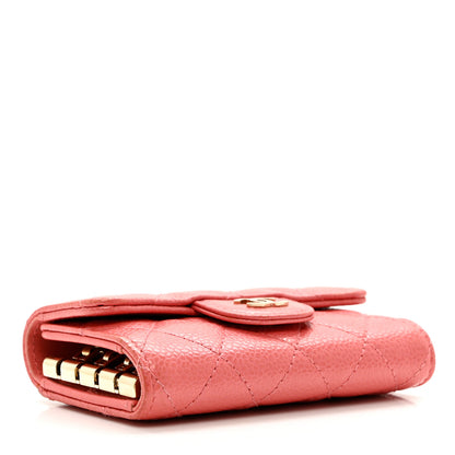 Chanel Caviar Quilted Classic 4 Key Holder Wallet Dark Pink 5 of 9