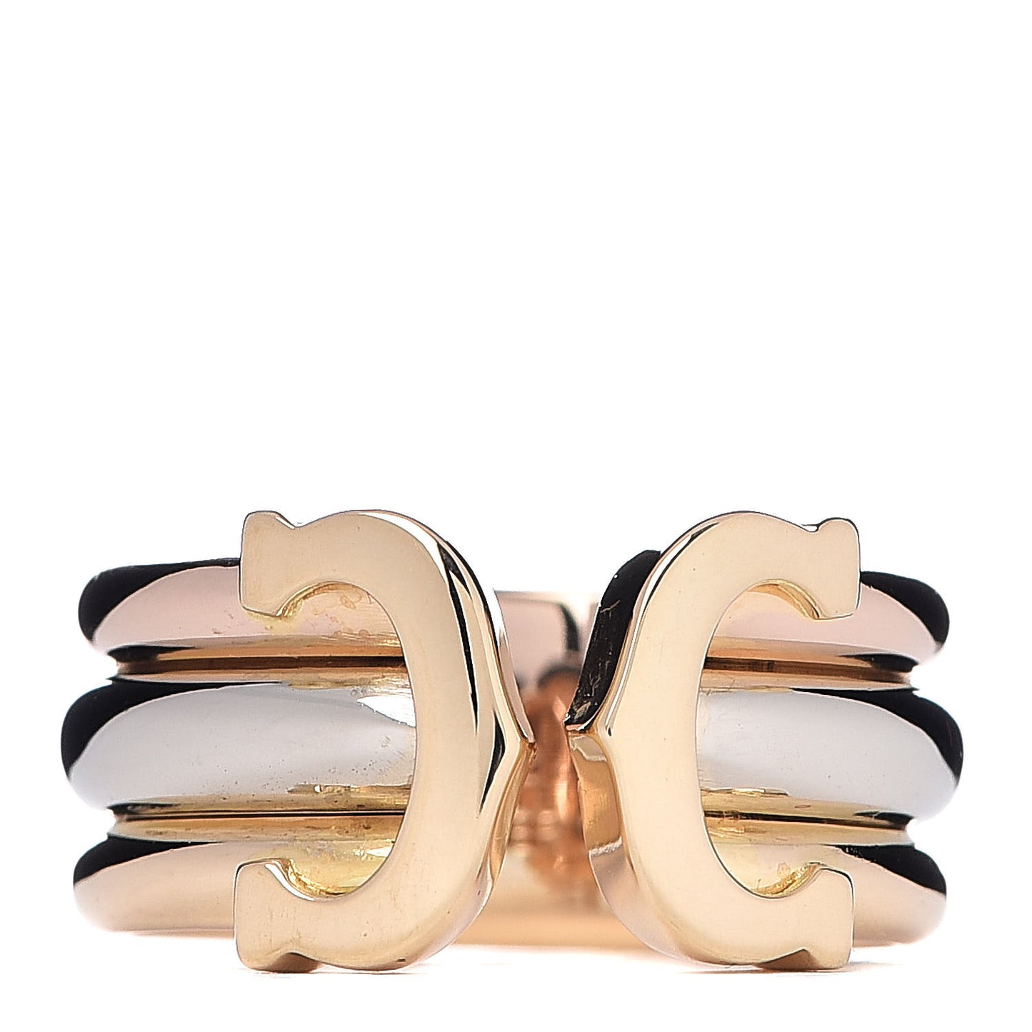 18K Pink Yellow White Gold C De Ring 51 5.75