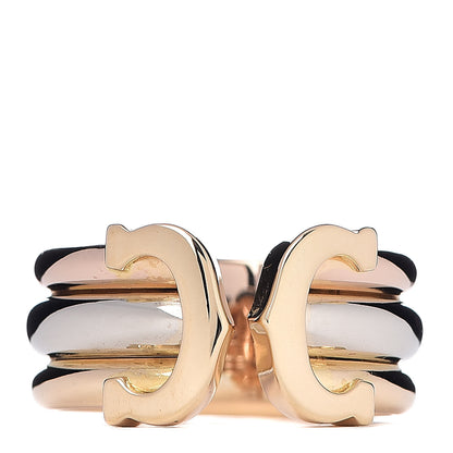 Cartier 18K Pink Yellow White Gold C De Ring 51 5.75 1 of 5