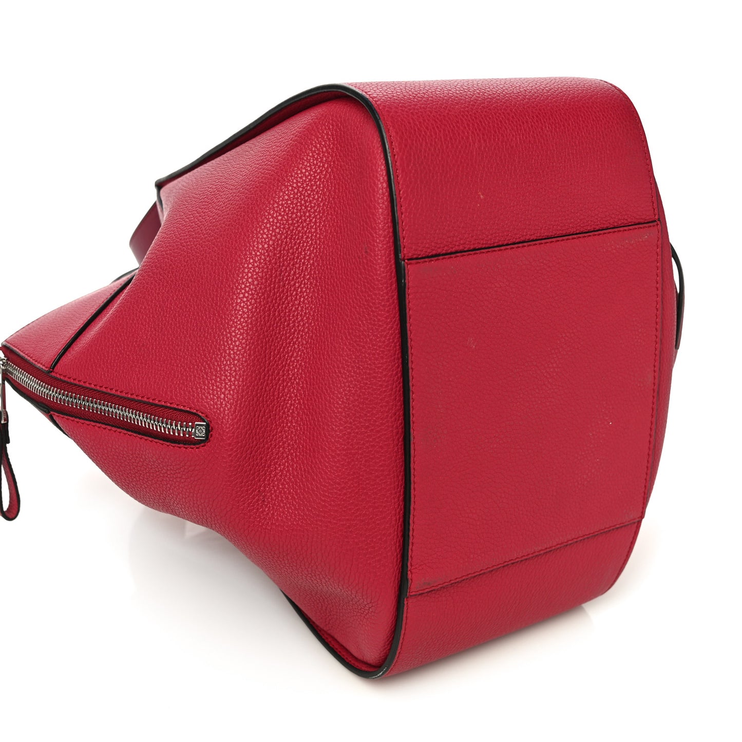 Grained Calfskin Small Hammock Shoulder Bag Raspberry