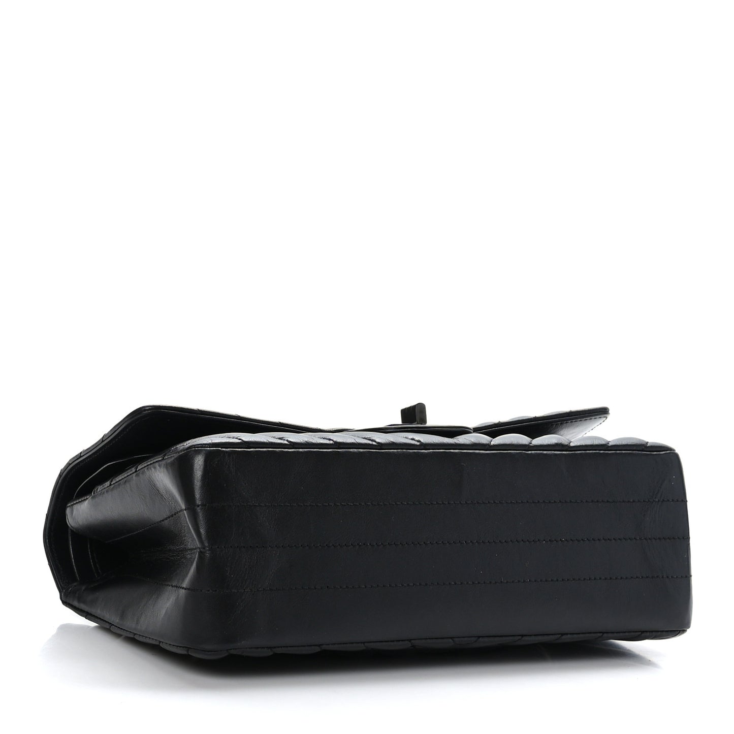 Aged Calfskin Chevron Quilted 2.55 Reissue 225 Flap So Black