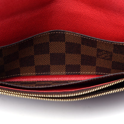 Louis Vuitton Damier Ebene Emilie Wallet Red 5 of 9