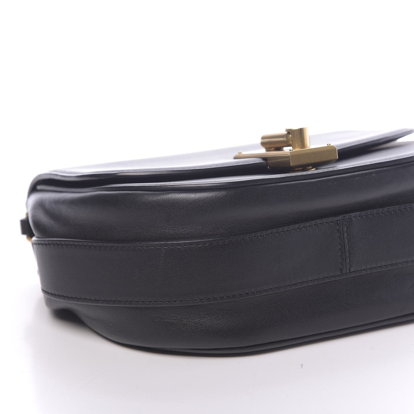 Calfskin West End Jane Saddle Bag Black