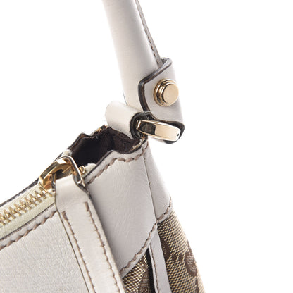 Gucci Monogram Medium D Gold Ring Hobo White 13 of 14