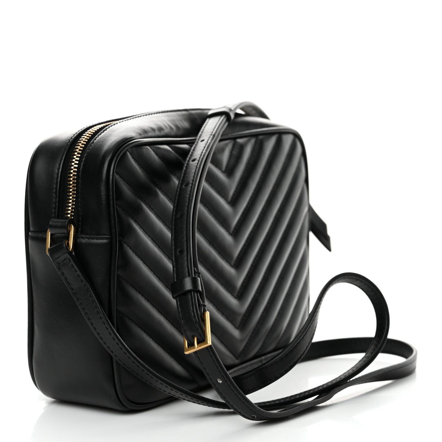 Calfskin Matelasse Monogram Lou Camera Bag Black