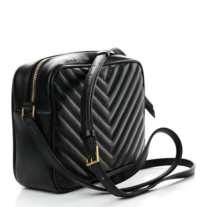 Saint Laurent Calfskin Matelasse Monogram Lou Camera Bag Black 3 of 10