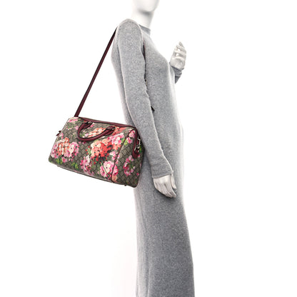 Gucci GG Supreme Monogram Blooms Medium Boston Beige Multicolor Dry Rose 2 of 14