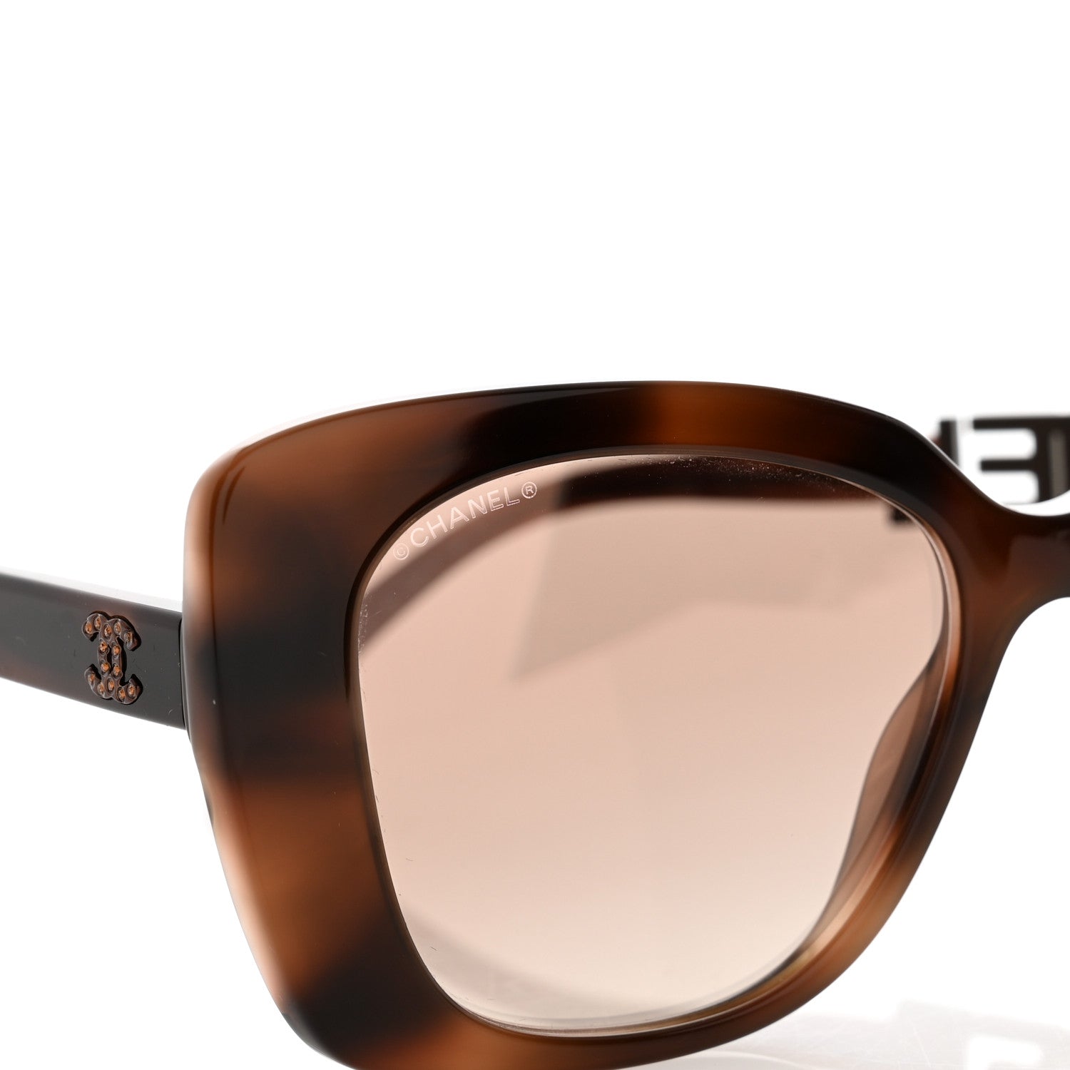 Chanel Acetate Strass Square Sunglasses 5422 Tortoise 5 of 8