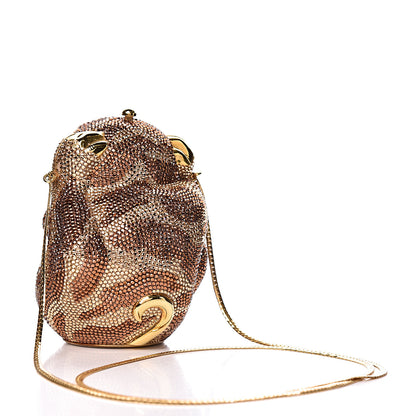Judith Leiber Crystal See No Evil Monkey Minaudiere Clutch Bronze Gold 5 of 20