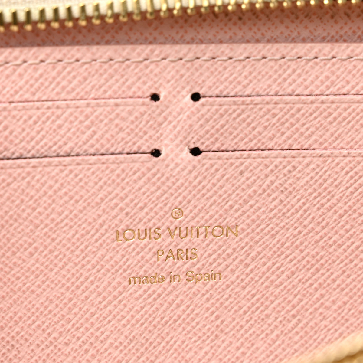 Damier Azur Clemence Wallet Rose Ballerine