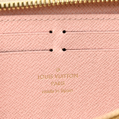 Louis Vuitton Damier Azur Clemence Wallet Rose Ballerine 6 of 10