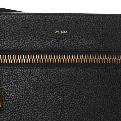 Tom Ford Pebbled Calfskin Zip Shoulder Bag Black 9 of 9