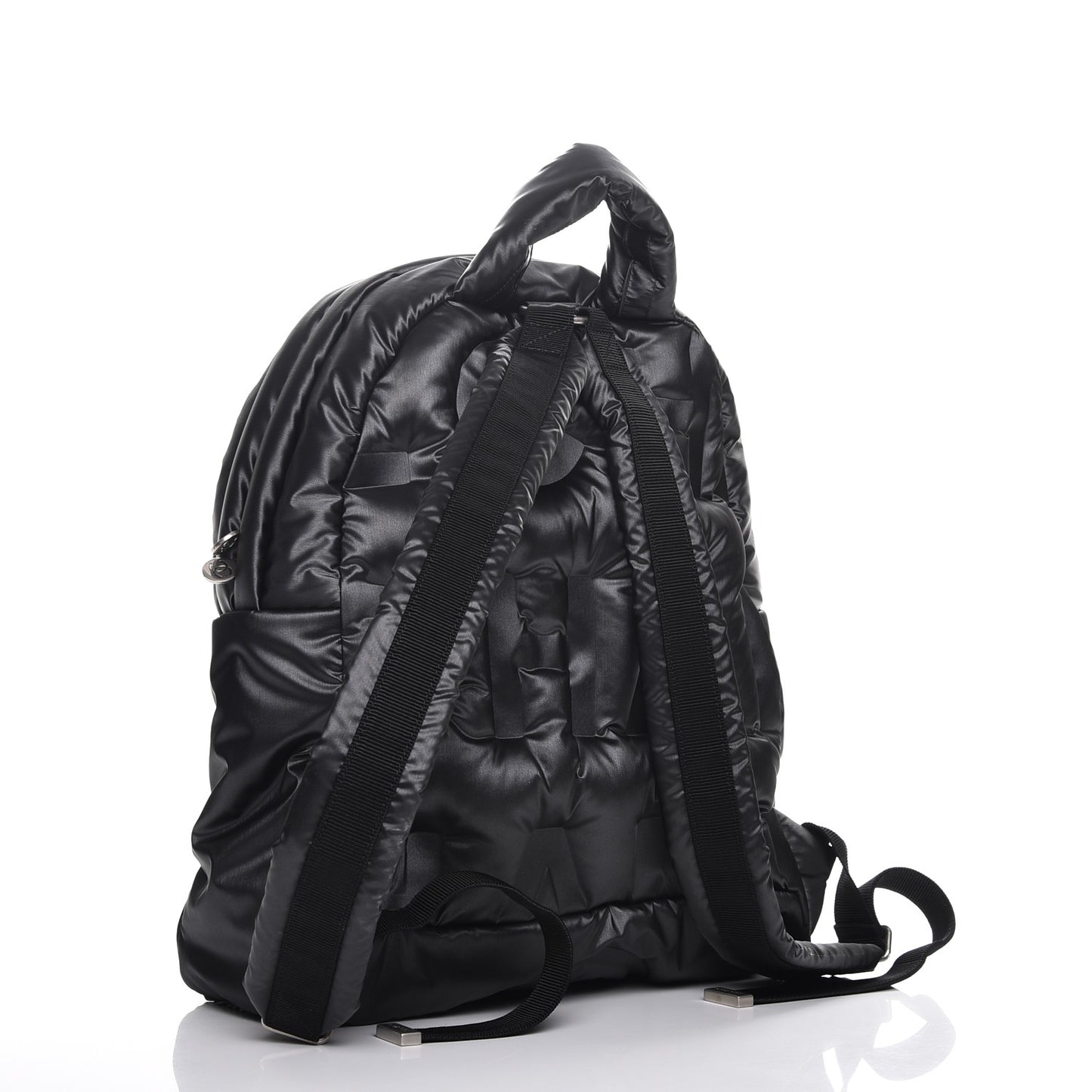 Nylon Embossed Small Doudoune Backpack Black