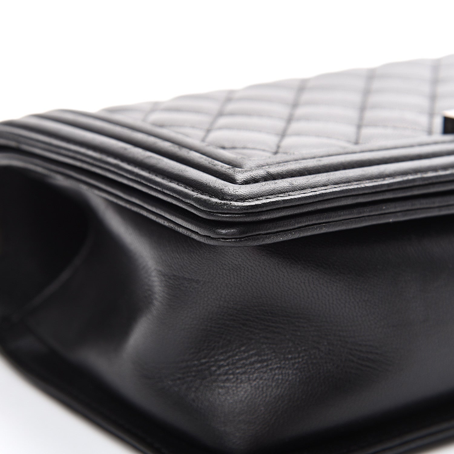 Chanel Lambskin Quilted Medium Boy Flap Black 11 of 15