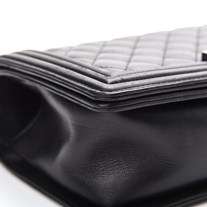 Chanel Lambskin Quilted Medium Boy Flap Black 11 of 15