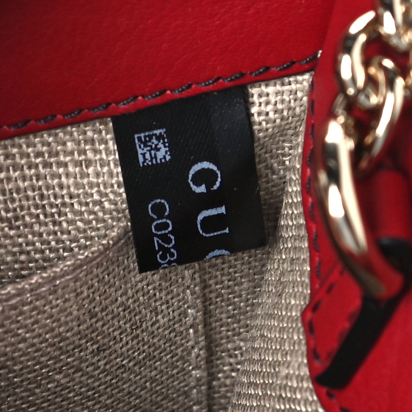 Soft Microguccissima Mini Emily Chain Shoulder Bag Rosso