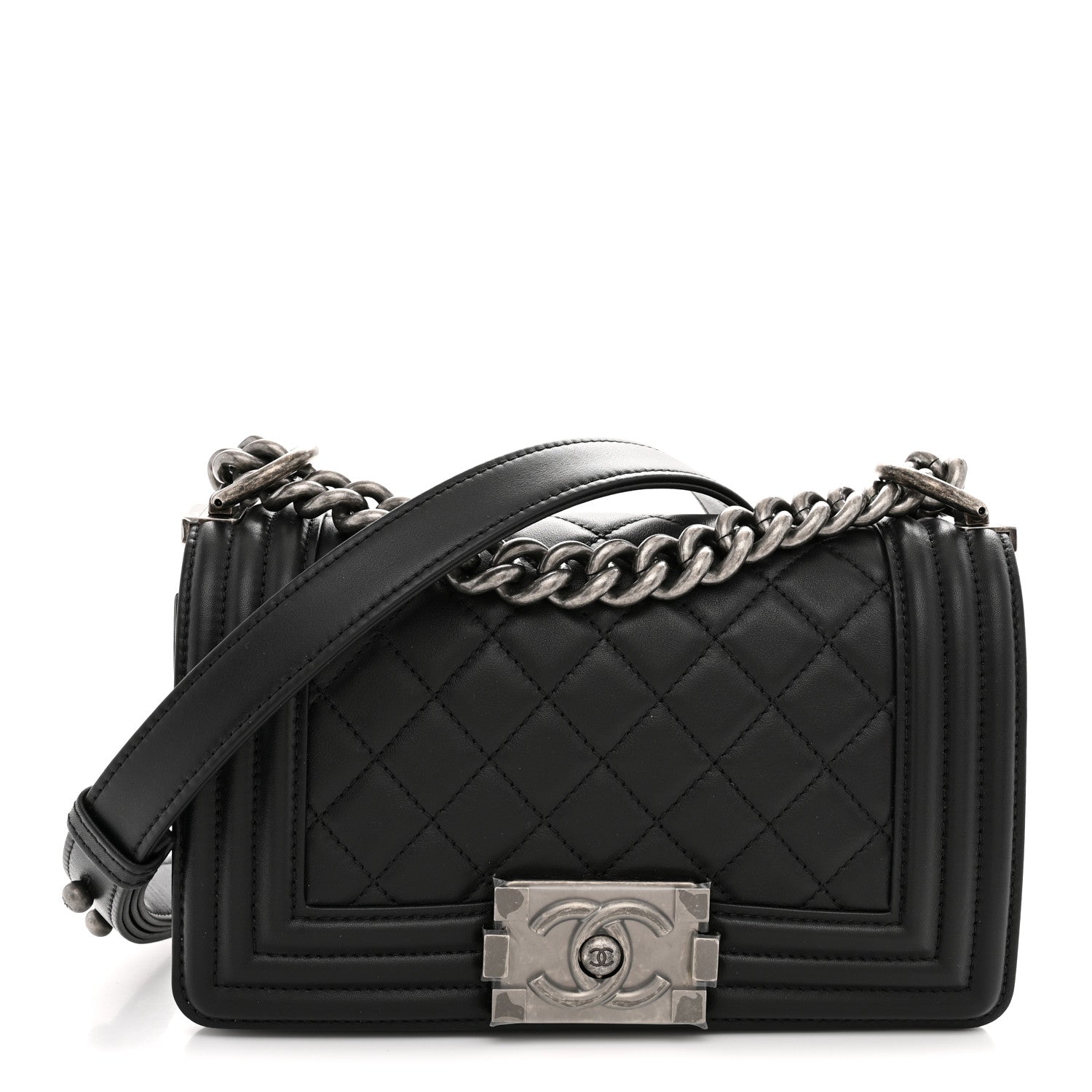 Chanel Lambskin Quilted Small Boy Flap Black 1 of 11