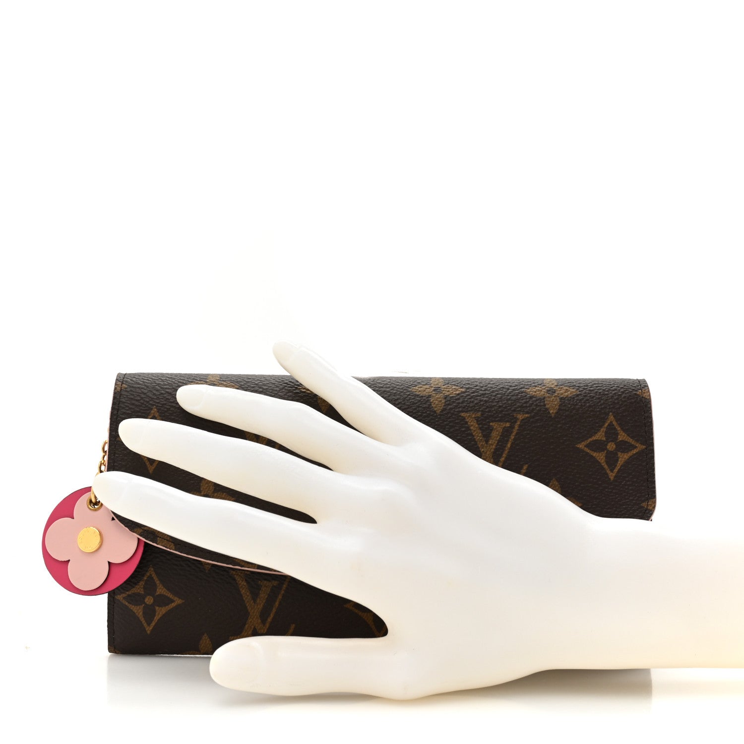 Louis Vuitton Monogram Bloom Flower Emilie Wallet Fuchsia 2 of 12