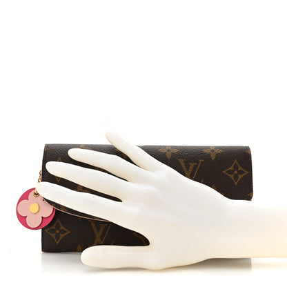 Louis Vuitton Monogram Bloom Flower Emilie Wallet Fuchsia 2 of 12
