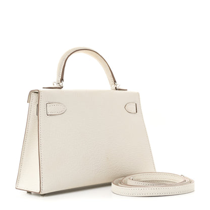 Hermes Chevre Mysore Mini Kelly Sellier 20 Mushroom 2 of 13