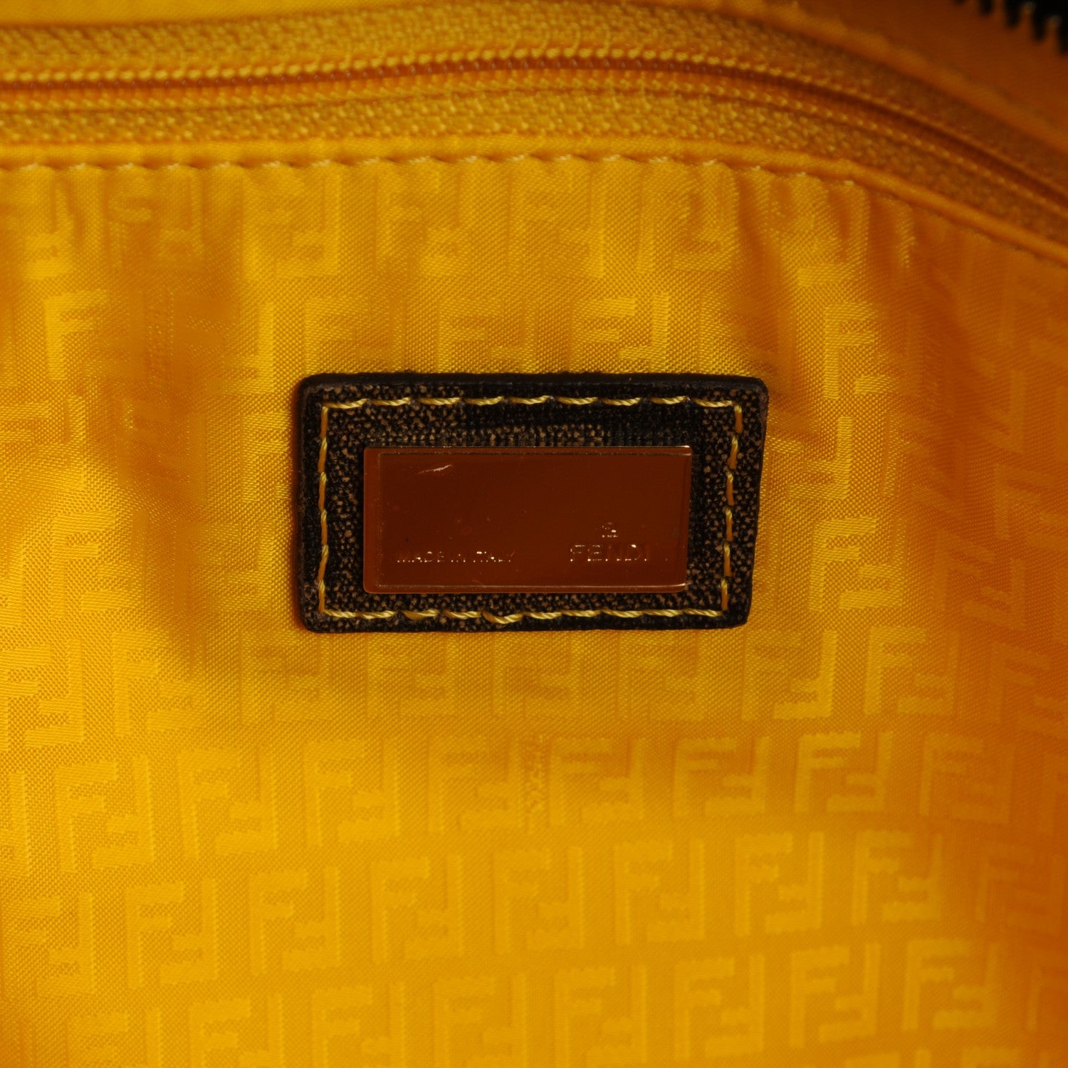 Fendi Zucca Spalmati Large Roll Tote Tobacco Giallo 6 of 7