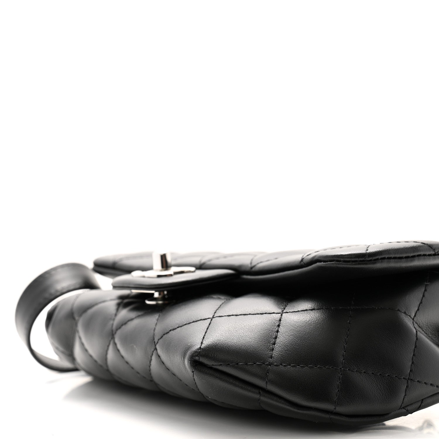 Chanel Calfskin Quilted CC Uniform Flap Belt Bag Black 9 of 9