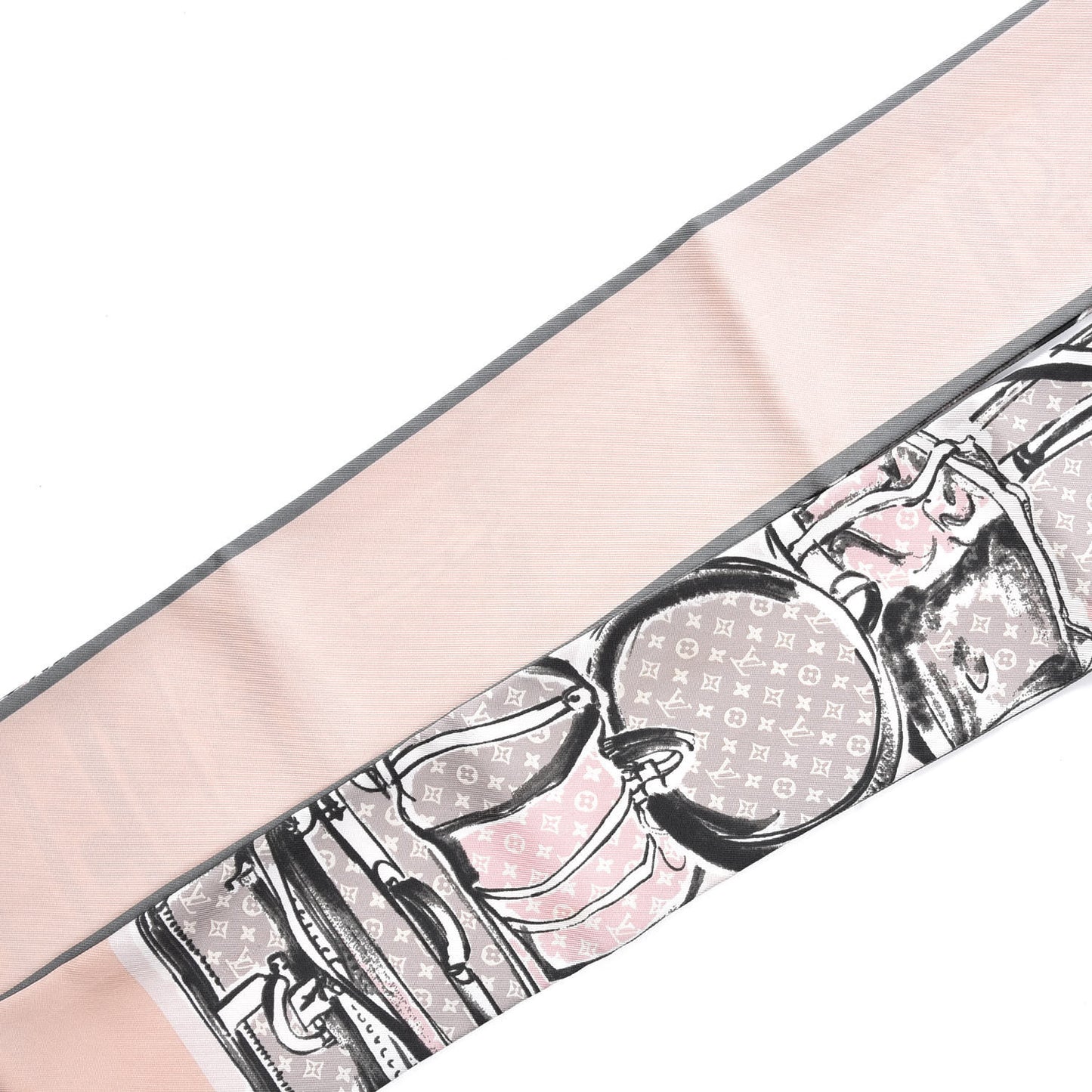 Silk Monogram Trunks Bandeau Rose Poudre