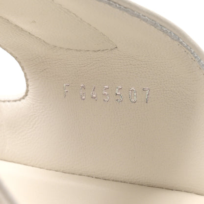 Chanel Lambskin Quilted Velcro Dad Chain CC Slide Sandals 39.5 White 9 of 11