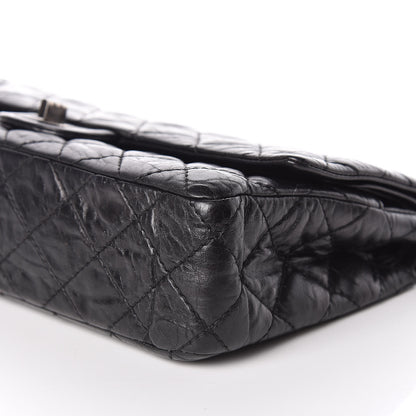 Chanel Metallic Aged Calfskin 2.55 Reissue 226 Flap Black 6 of 8
