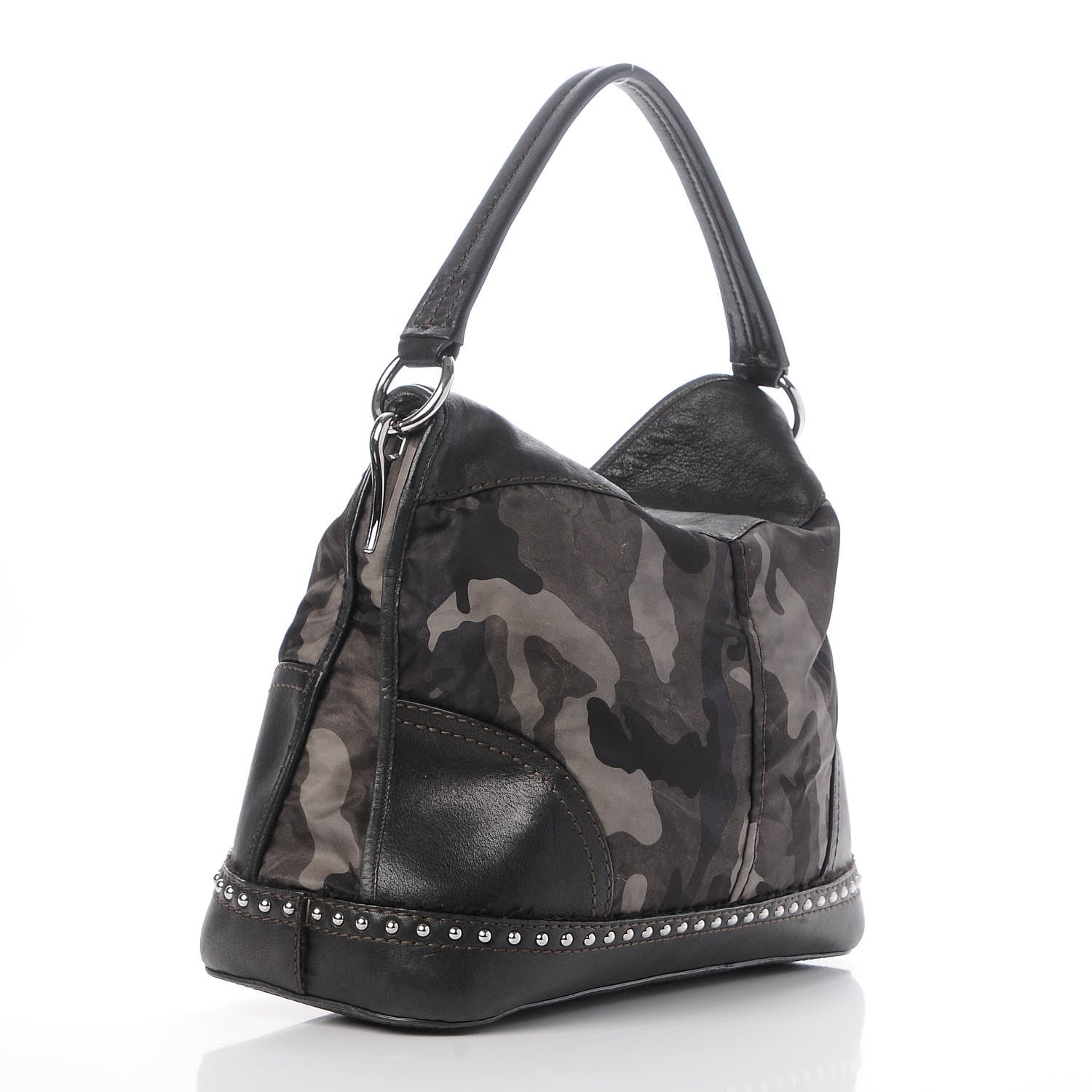 Prada Tessuto Camouflage Flap Shoulder Bag Fumo 3 of 8