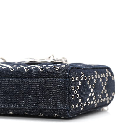 Christian Dior Denim Eyelet Lady D-Joy Blue 9 of 10