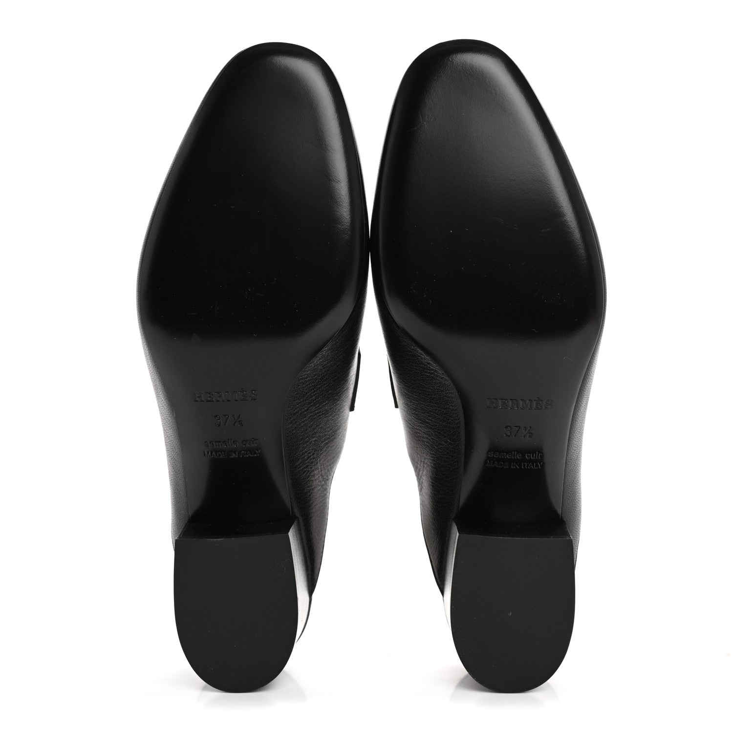Hermes Goatskin Tuileries Mules 37.5 Black 6 of 9