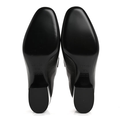 Hermes Goatskin Tuileries Mules 37.5 Black 6 of 9