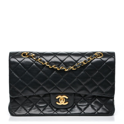 Chanel Lambskin Quilted Medium Double Flap Black 1 of 8