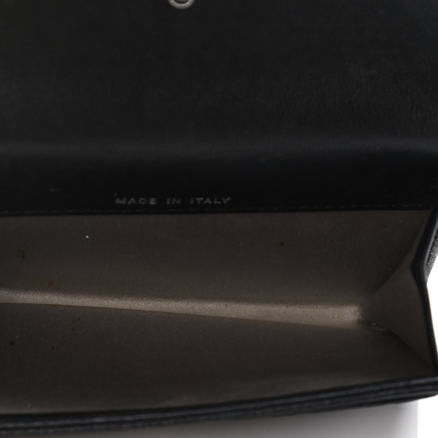 Lambskin Camellia Embossed Flap Card Holder Black