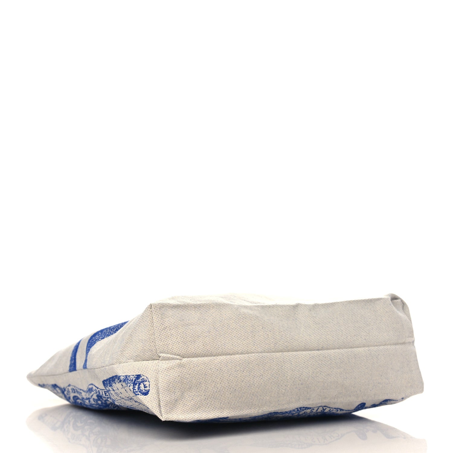 Christian Dior Canvas Print Cruise Tote Ivory Blue 3 of 7