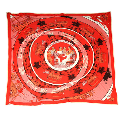 Hermes Silk Jersey Jeu Des Omnibus et Dames Blanches Scarf 90 2 of 6