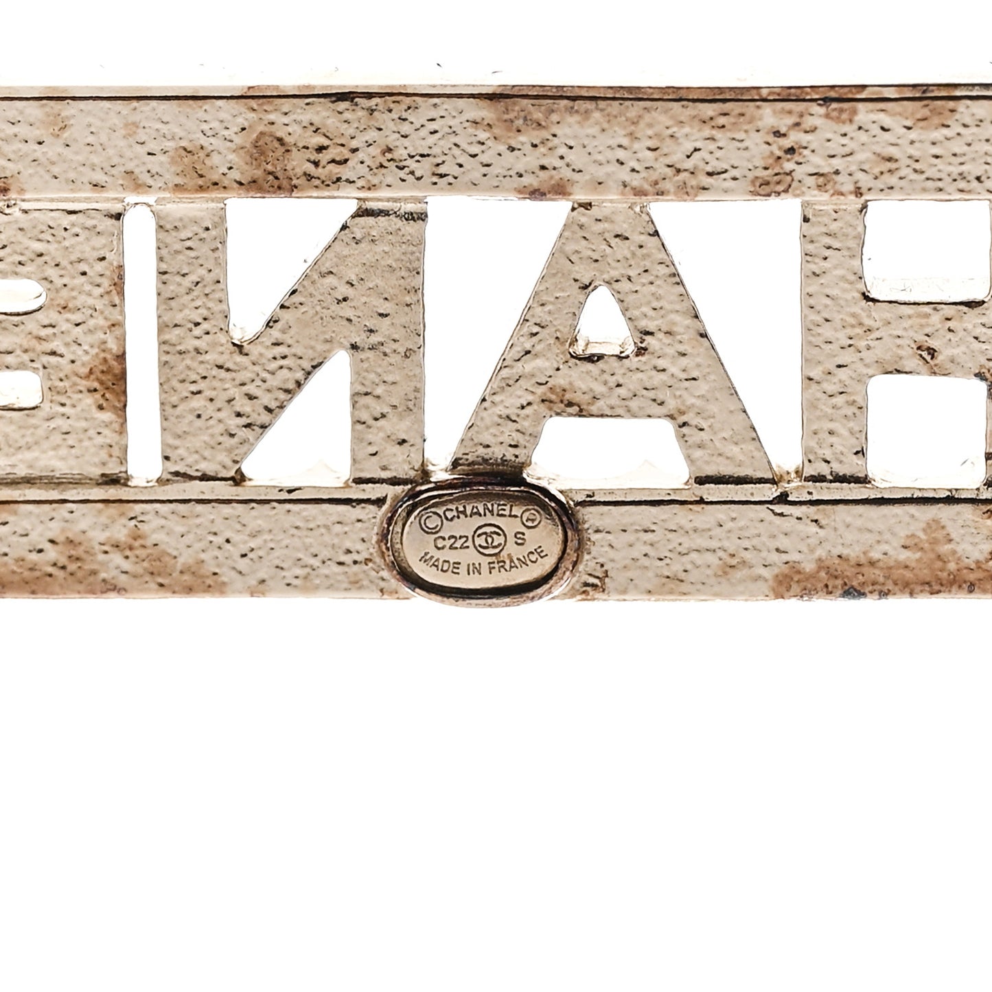 Crystal Logo Hoop Earrings Gold