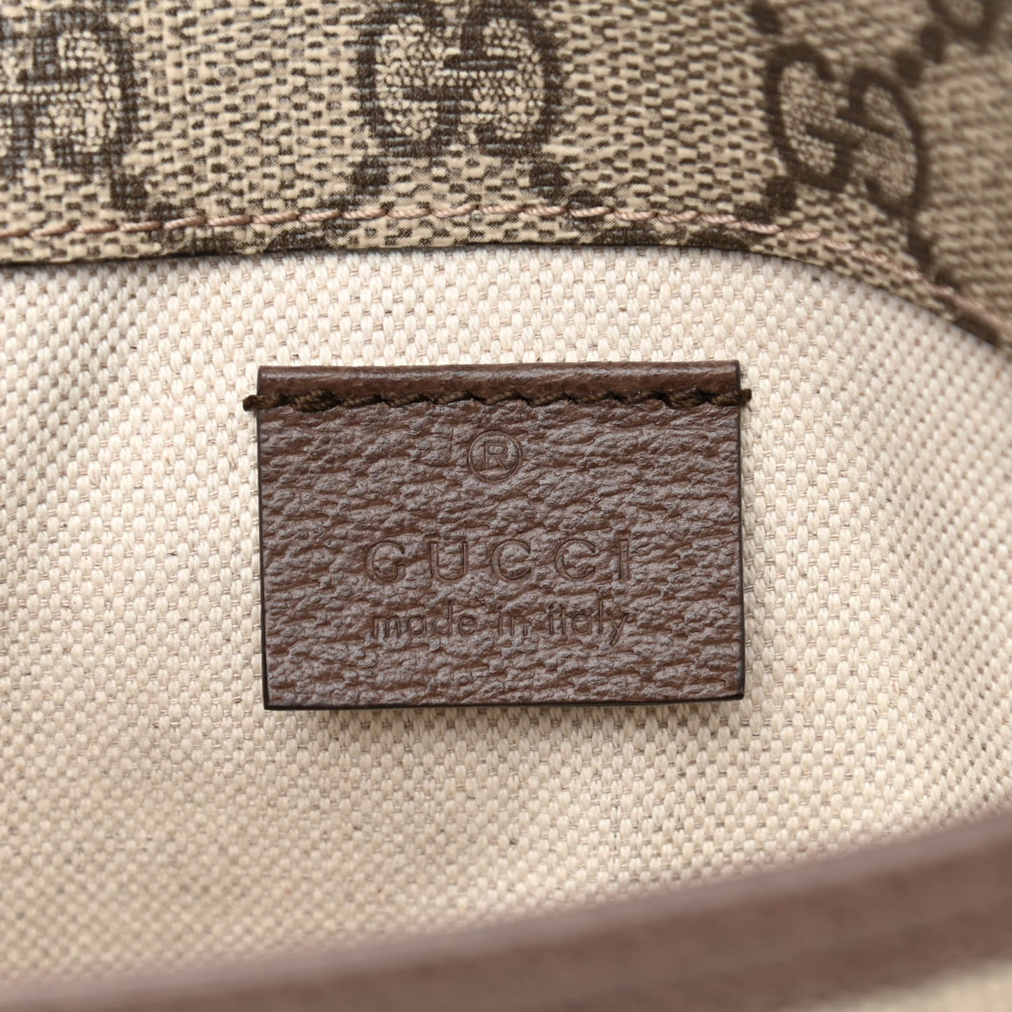GG Supreme Monogram Neo Vintage Web Belt Bag Brown