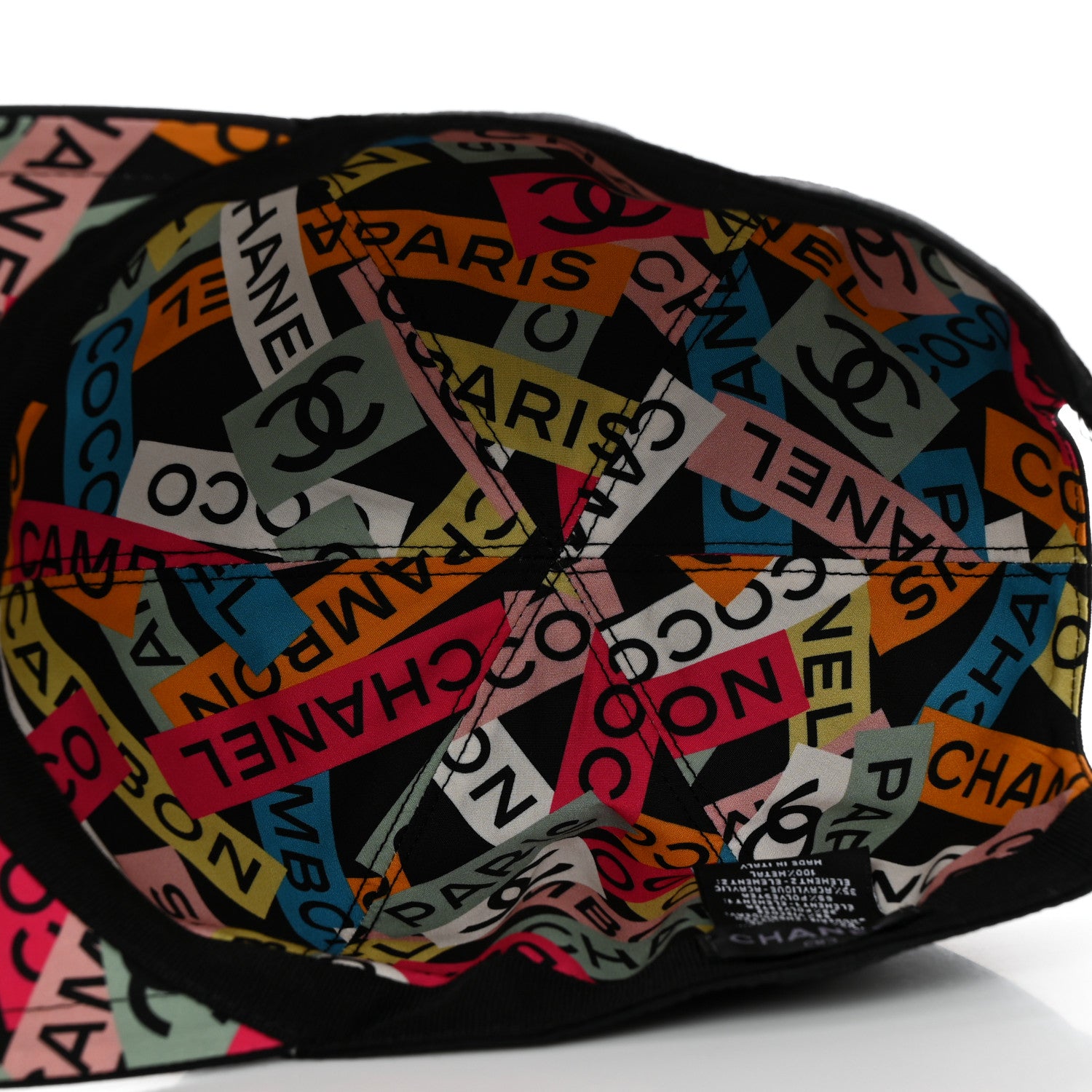Chanel Cotton Sequin CC Cap Hat Black 7 of 10