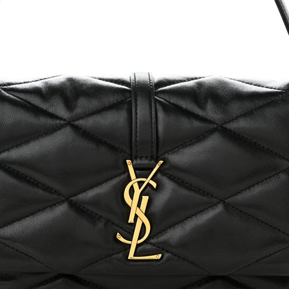 Saint Laurent Lambskin Quilted Le 57 Diamond Shoulder Bag Black 8 of 12