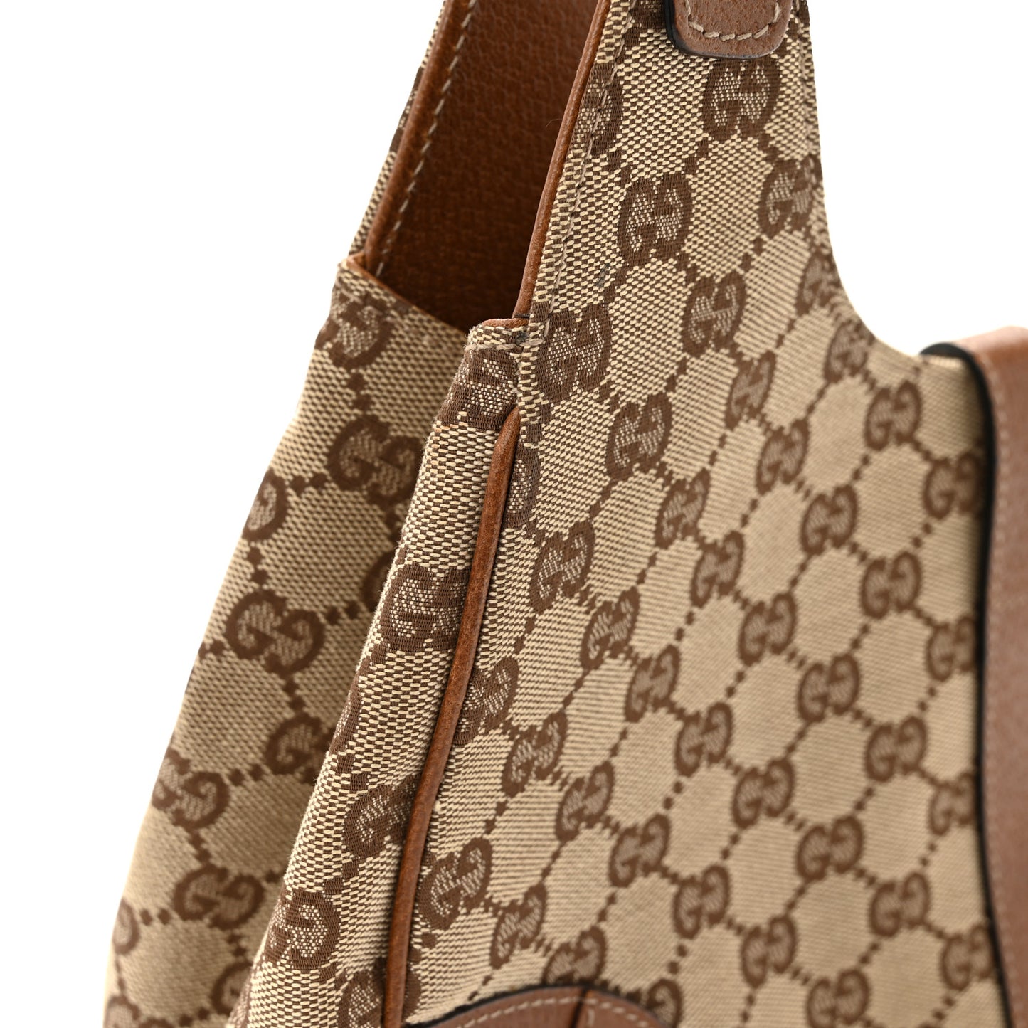 Monogram Calfskin Large Bardot Shoulder Bag Brown