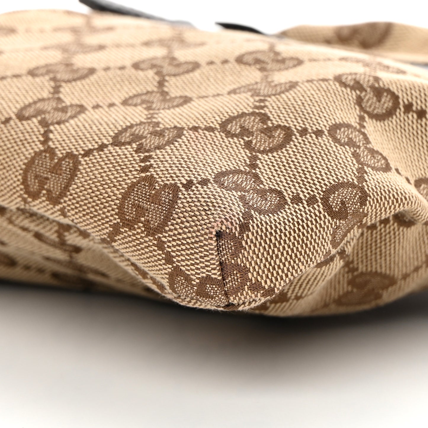 GG Monogram Double Pocket Belt Bag Dark Brown