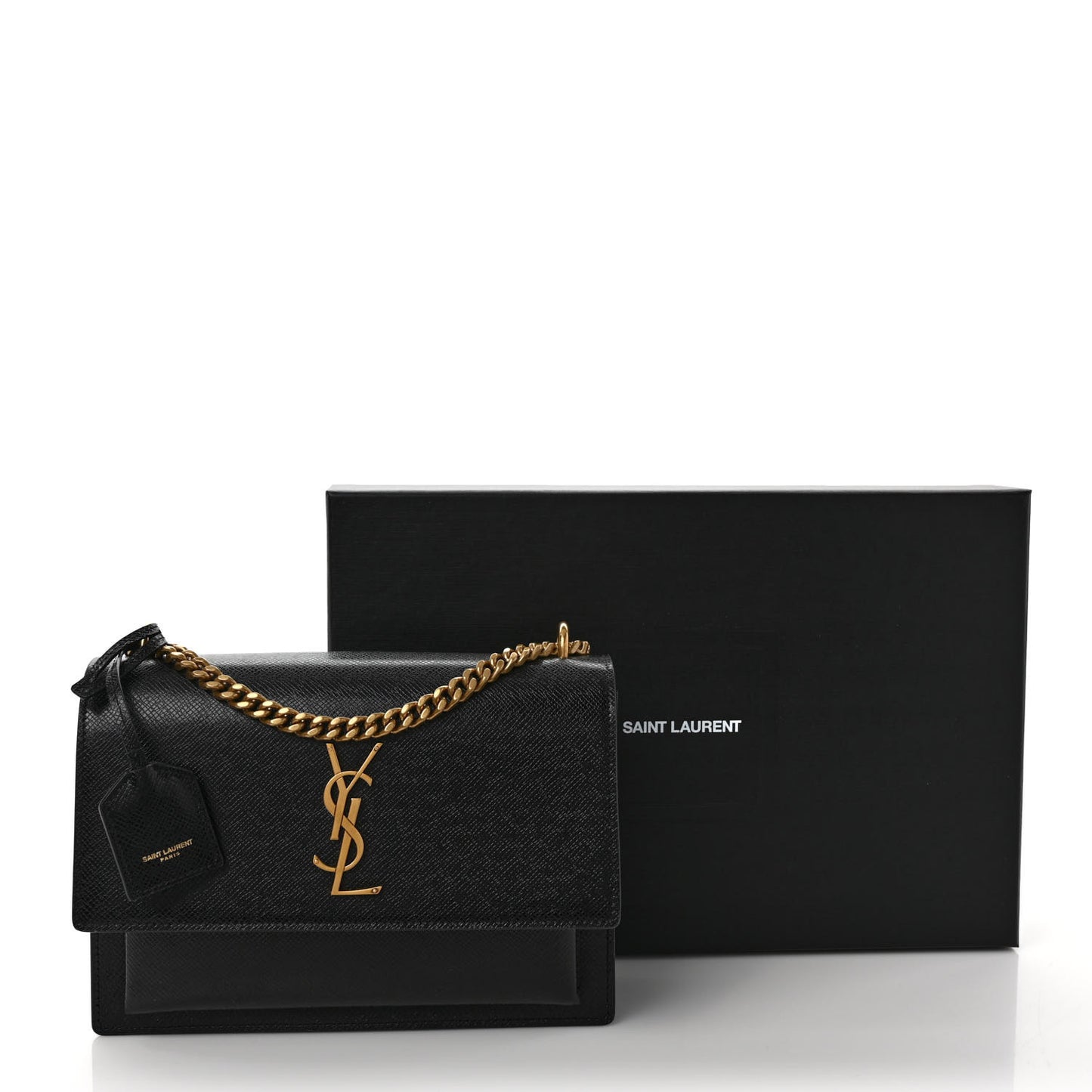 Coated Bark Calfskin Medium Monogram Sunset Black