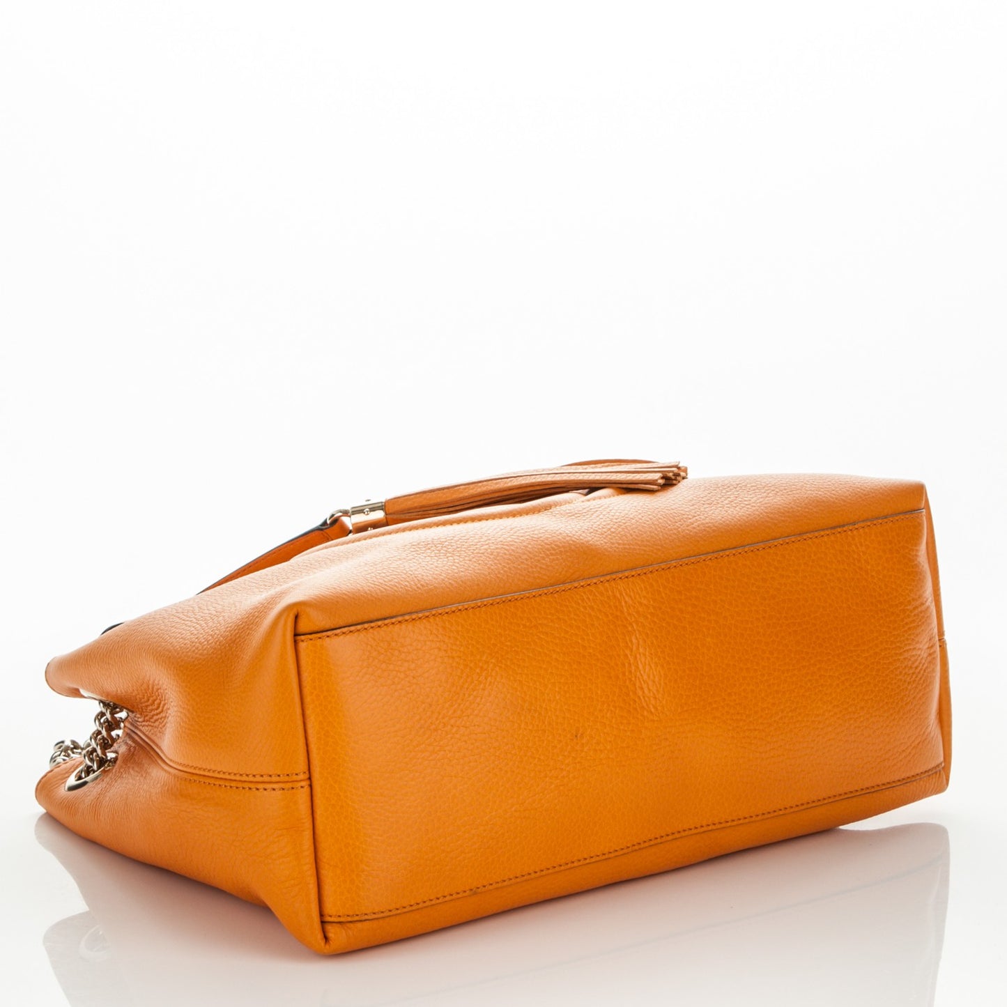 Pebbled Calfskin Medium Soho Chain Shoulder Bag Curcuma