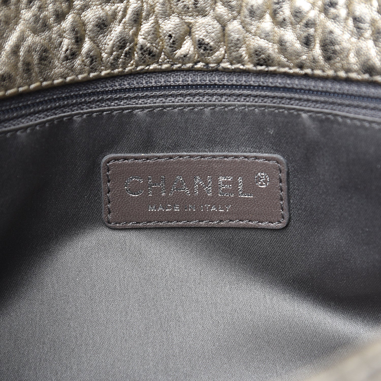 Chanel Distressed Lambskin Medium Leo Lion Flap Metallic 5 of 11