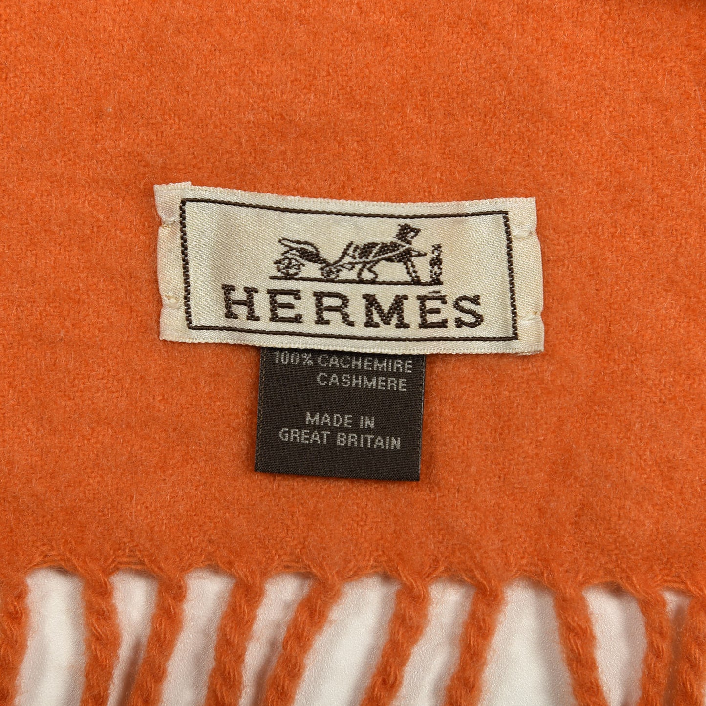Cashmere Fringe Scarf Orange