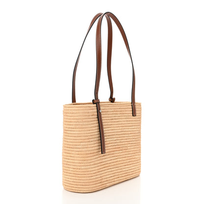 Loewe Raffia Small Square Basket Tote Bag Natural Tan 3 of 9