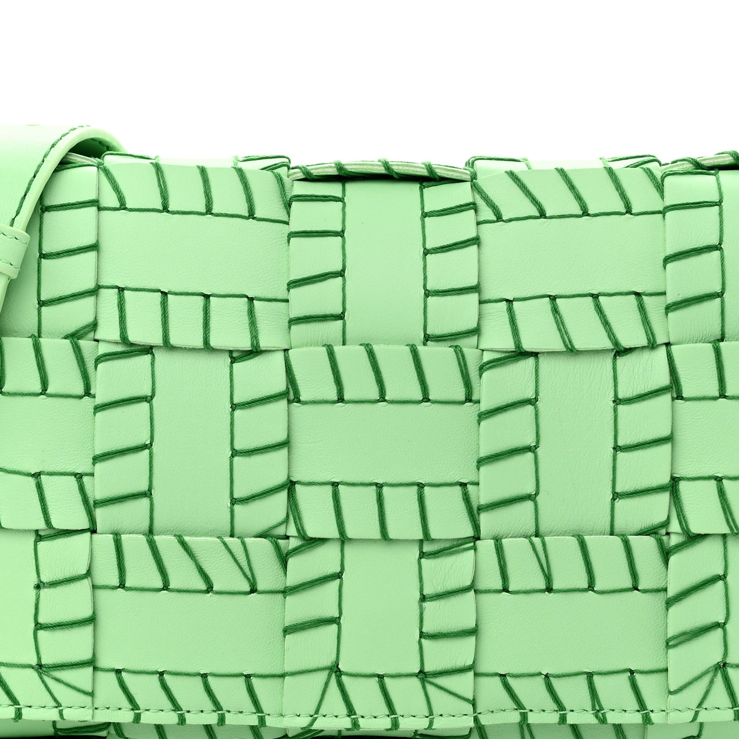 Bottega Veneta Nappa Maxi Intrecciato Overlock Stitched Cassette Crossbody Bag Parakeet 7 of 9